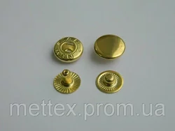 Кнопка № 54 - 12,5 мм  золото