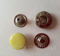 Кнопка АЛЬФА - 15 мм эмаль № 108 желтая