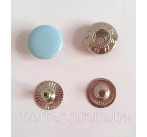 Кнопка №54 - 12,5 мм эмаль № 185 голубая