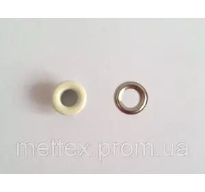 Блочка с кольцом 5 мм ( №3 ) эмаль № 306 - молоко