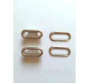 Блочка с кольцом овальная 20 мм - никель