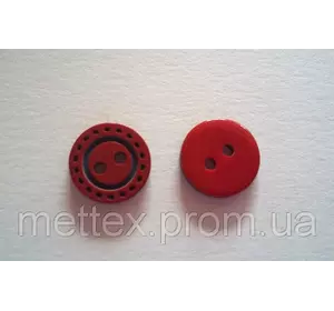 Пуговица пришивная модель 22 красная, размер 18