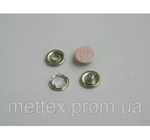 Кнопка 9,5 мм ЛОГО КРОШ № 133 - розовая