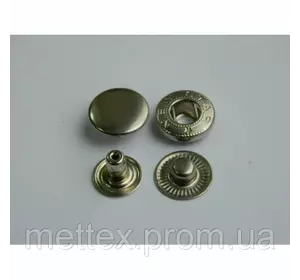 Кнопка АЛЬФА - 15 мм  никель