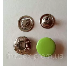 Кнопка АЛЬФА - 15 мм эмаль № 232 ярко-салатовая