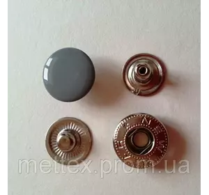 Кнопка АЛЬФА - 15 мм эмаль № 523 серая