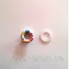 Блочка (люверс) 6 мм эмаль с рисунком № 10 с пластиковым кольцом