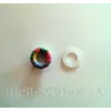 Блочка (люверс) 6 мм эмаль с рисунком № 5 с пластиковым кольцом