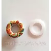 Блочка (люверс) 8 мм эмаль с рисунком № 6 с пластиковым кольцом