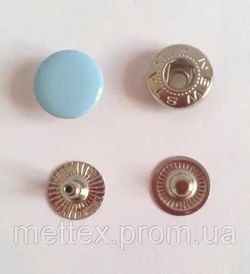 Кнопка №54 - 12,5 мм эмаль № 185 голубая