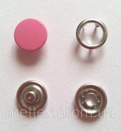 Кнопка 9,5 мм матовая №6 ярко-розовая