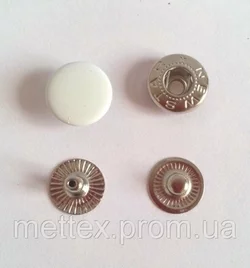 Кнопка №54 - 12,5 мм эмаль № 101 белая