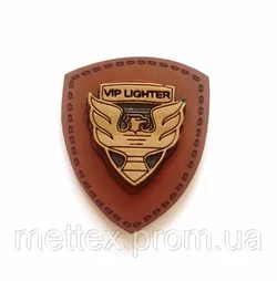 Нашивка L 2 VIP LIGHTER коричневая
