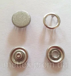 Кнопка 9,5 мм - перламутр серебро