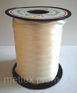 Атласная лента 10 мм - цвет экру ( молоко )