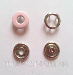 Кнопка 9,5 мм - № 133 бледно-розовая бублик
