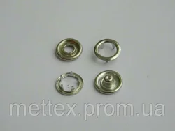 Кнопка 10,5 мм никель - кольцо