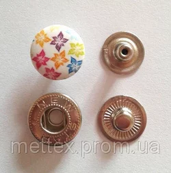 Кнопка АЛЬФА - 15 мм эмаль с рисунком № 10