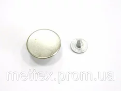 Джинсовая пуговица стальная гладкая 17 мм - никель