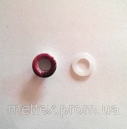 Блочка (люверс) 6 мм эмаль с рисунком № 2 с пластиковым кольцом