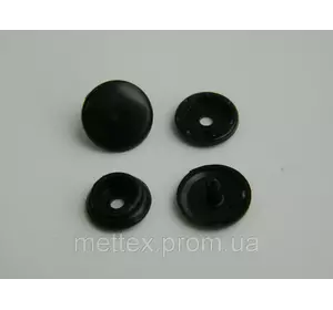 Кнопка пластиковая 15 мм - черная