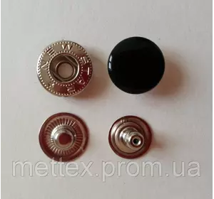 Кнопка АЛЬФА - 15 мм эмаль № 322 черная