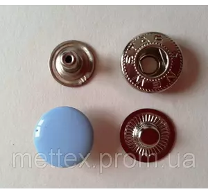 Кнопка АЛЬФА - 15 мм эмаль № 185 голубая