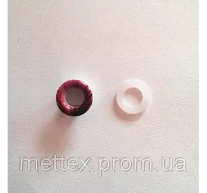 Блочка (люверс) 6 мм эмаль с рисунком № 2 с пластиковым кольцом